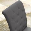 Set Of 2 Dining Room Chairs Kitchen Chair High Comfort Wooden Legs Linen 47 X 61 X 101 Cm Dark Gray
