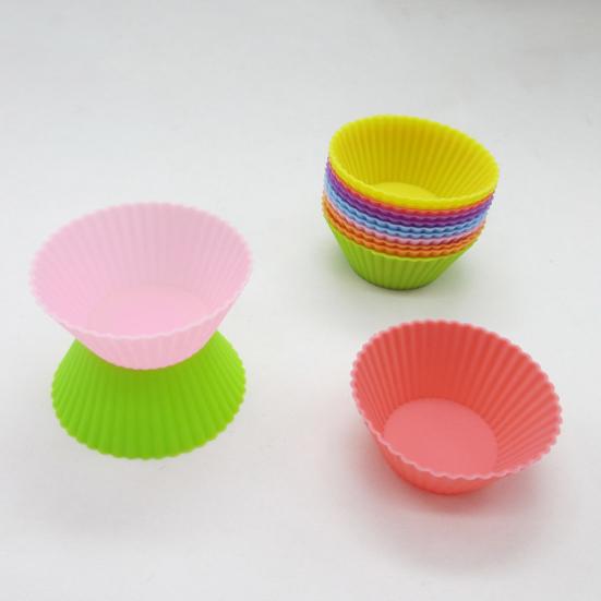 Puntos wiederverwendbare Silikon 12Pcs Kuchen Liner Muffin Schokolade Cupcake Formen Backformen Tasse