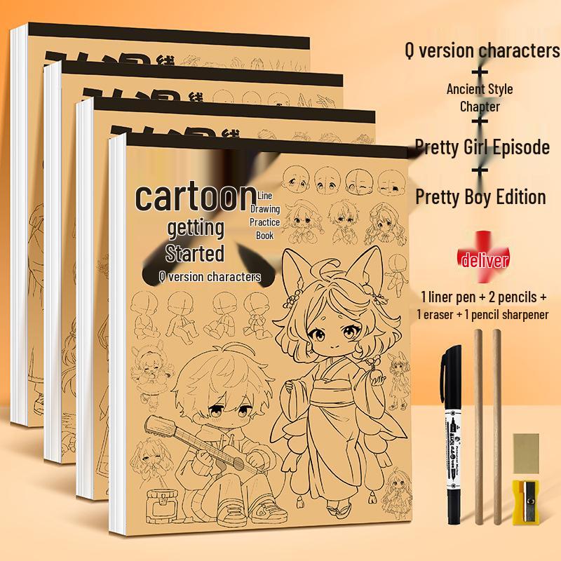 Manga Beginners' Tracing Book: Cute Anime Girls & Chibi Characters