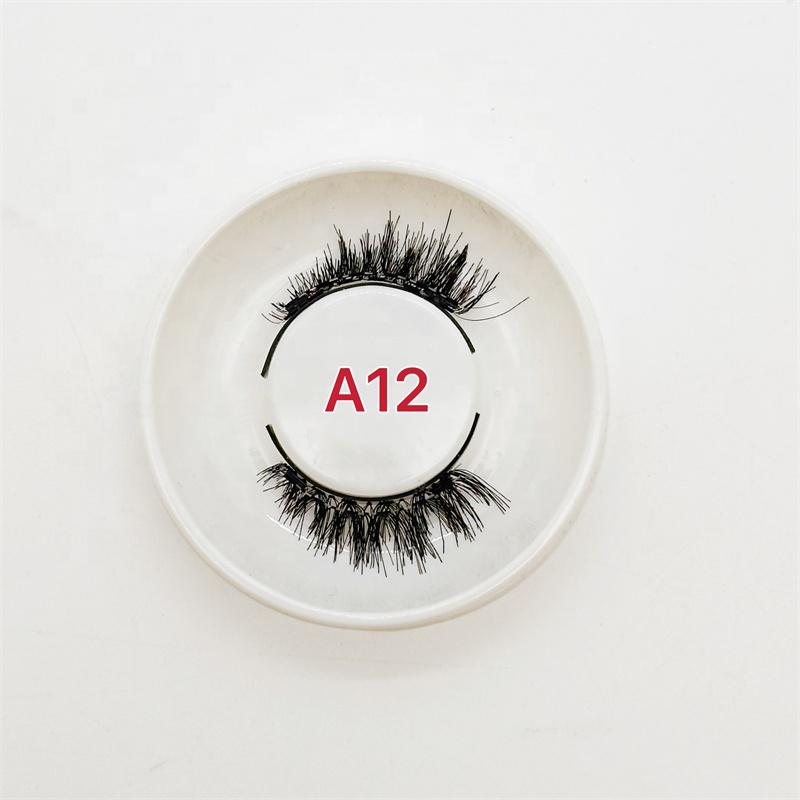 New Design Handmade PBT Magnetic Cat Eye Arabic Style Lashes Quantum Half Fake Super Fine Magnetic Curler Set Double Magnet