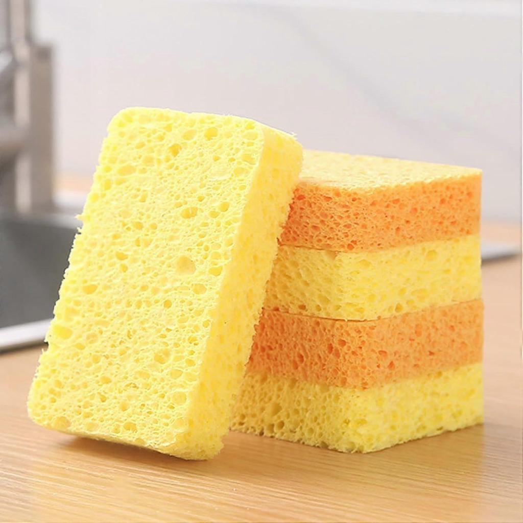 Wood Pulp Cotton Sponge rub Rectangular Compression Wood Pulp Sponge Absorbent