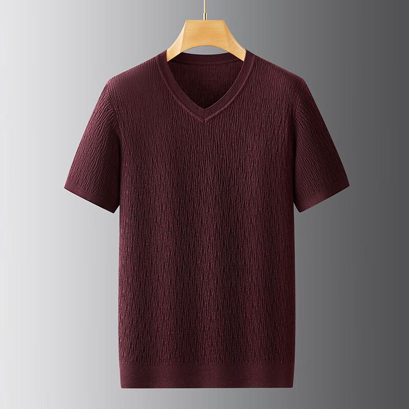 

Dibenze Men s Plus Size V-Neck Short Sleeve Knit Tee 8XL