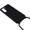 For Samsung Galaxy S21 FE 5G Shockproof Back Cover Flexible TPU Phone Case with Lanyard