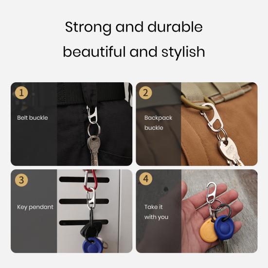 5 ks Mini karabiny Camping Horolezectví Bezpečnostní přezky ze zinkové slitiny Nerezové a korozi odolné pružinové spony na háčky Campingové vybavení