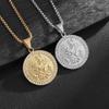 Saint George Dragon Slayer Knight Pendants Titanium Steel Men Women Personalized Hip Hop Necklace Jewelry