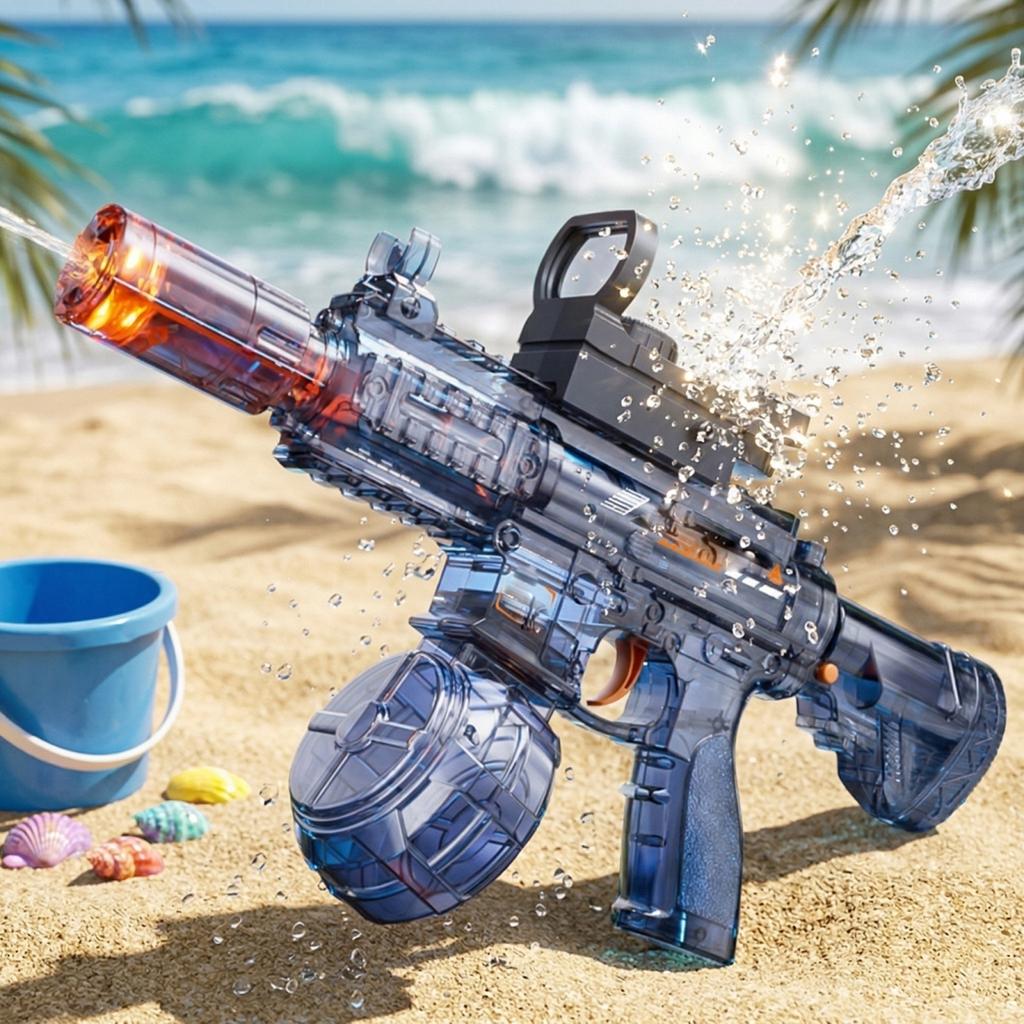 16 Electric Water Toy With Flashing Flames - Automatic Continuous Spray Water For Children