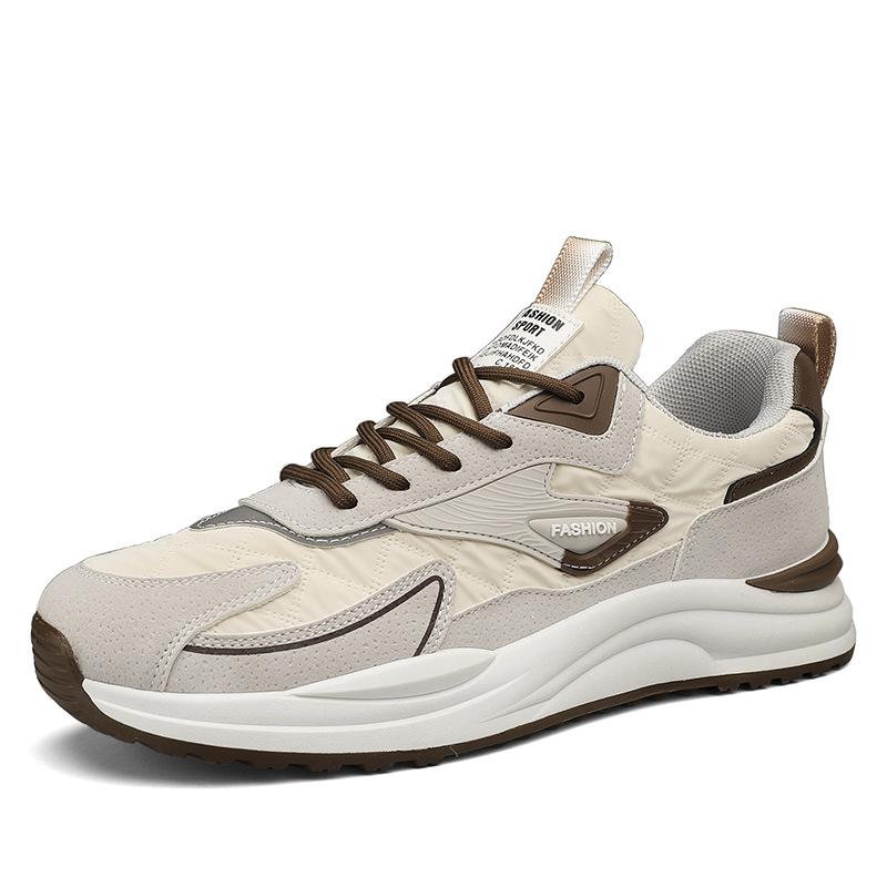 Four Seasons New Fashion Casual Shoes Color Matching Outdoor Sports Dad Shoes Lace-up Men's Student Shoes