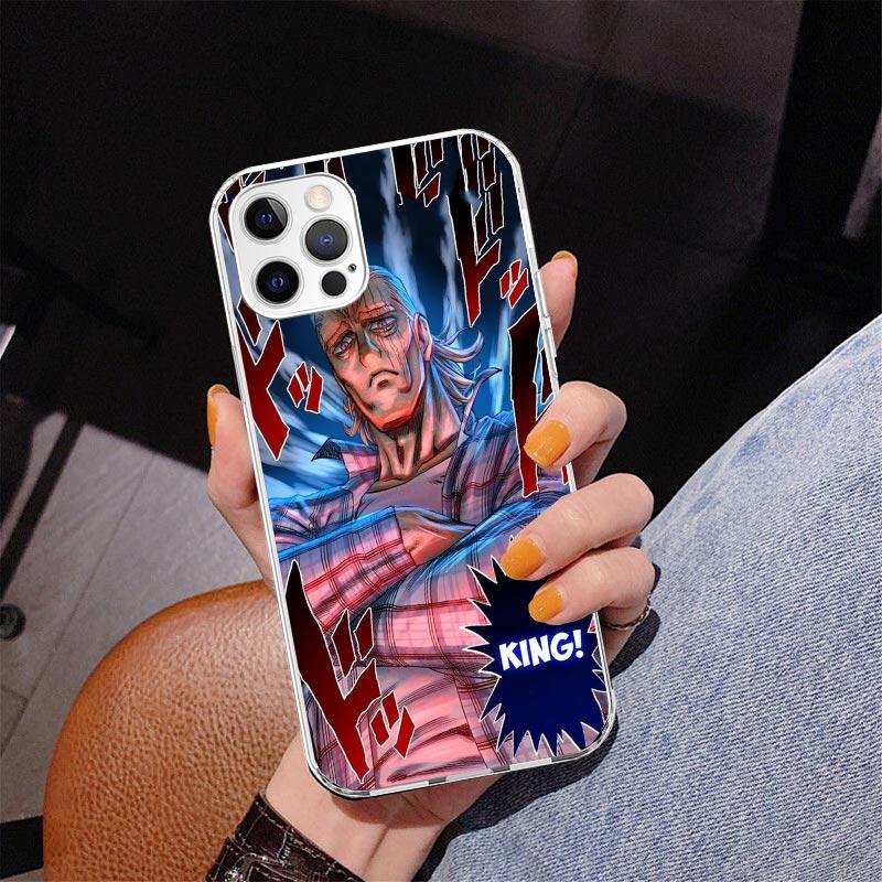 One P-Punch-Man Saitama King Phone Case For iPhone 13 12 Mini 11 Pro Max XS XR X SE 7 8 Plus 5S 5 6S 6 Gift Print Cover Fundas