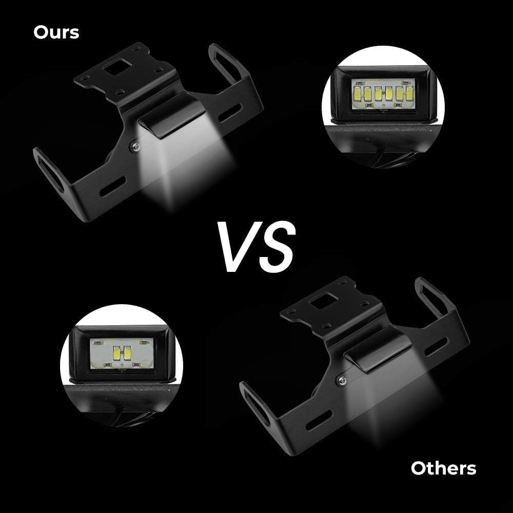KEMIMOTO Fender Eliminator Compatible with Z125 Z125 Pro License Plate Holder Bracket Tail Tidy 2015 2016 2017 2018 2019 2020 2021 2022 2023 2024