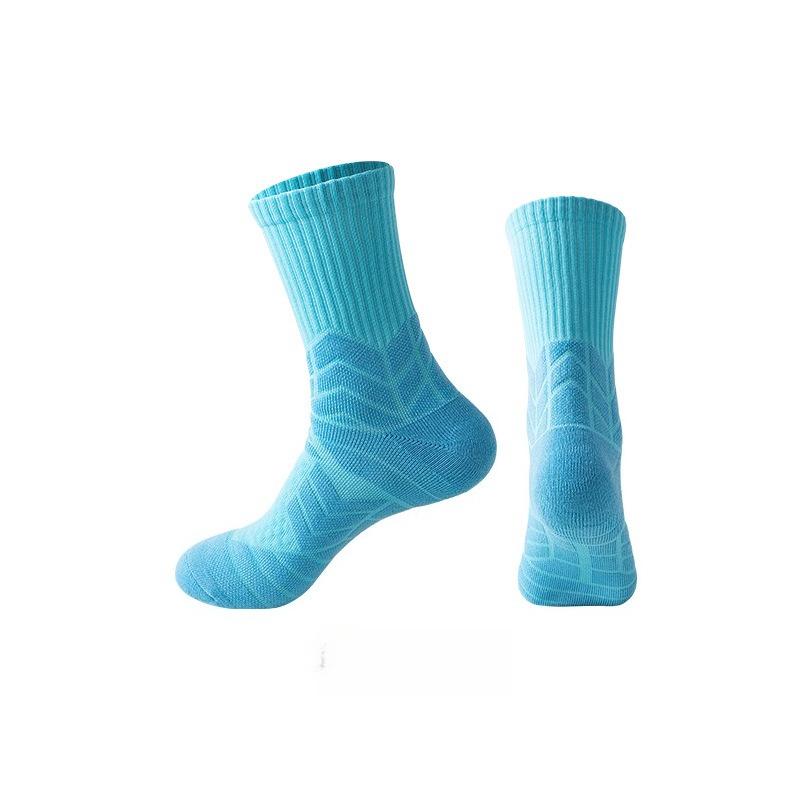 Men Socks Compression Stockings Breathable Cotton Basketball Wicking Sports Tube Elastic Socks Moisture Sport High Socks Cycling