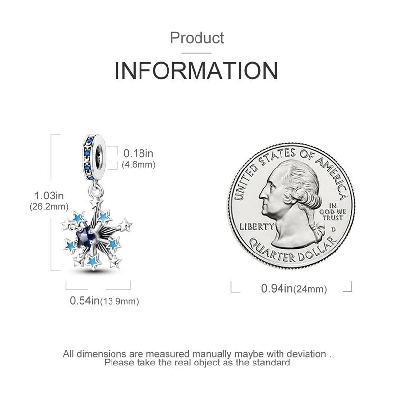 Charms Copper Plated Blue Dreamy Starry Sky Stars Pendant Beads Fit Bracelets Women's Style Jewelry Handmade DIY Making Gifts