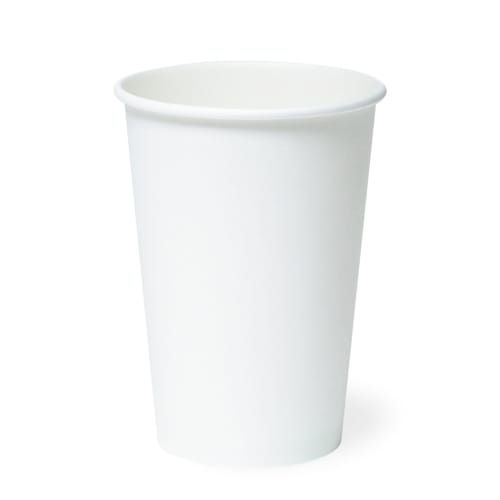 Sunnap Japanese-made Paper Cups, Medium Size, 400ml, 13.3oz, 50-Count, Cardboard, Disposable, Plain White, Polyethylene Laminated Interior, Ideal for