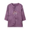 Grandma's Summer Two-Piece Short-Sleeved Cardigan Suit for Elderly Women