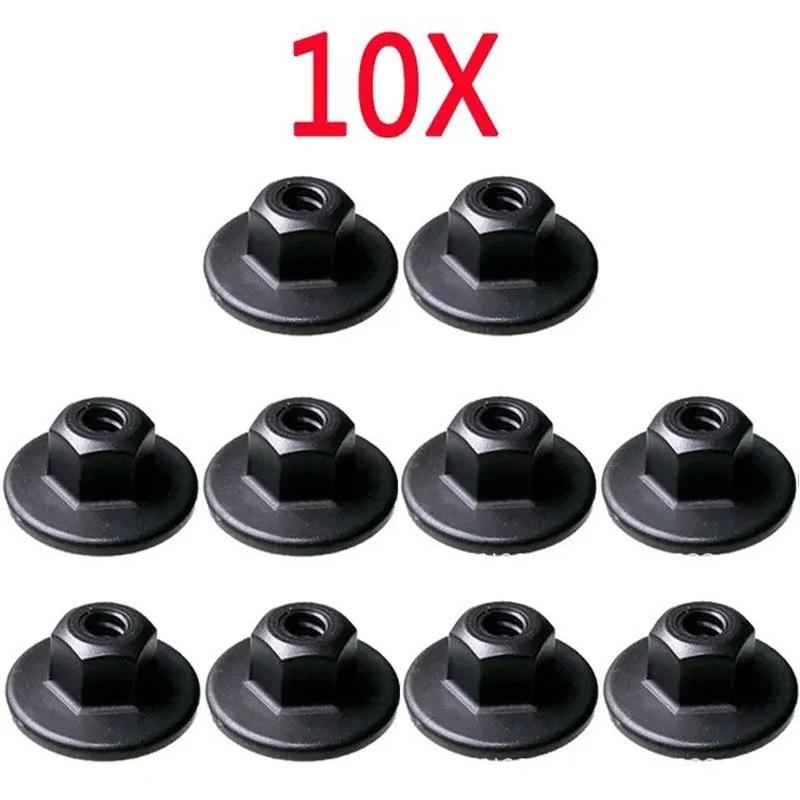 Black Auto Clips For Hex Head Plastic Self-Threading Nut for BMW Retainer Chassis Rear Bumper Splash Shield car interior