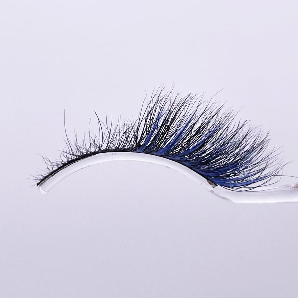 New Product Cat Eye Colored Mink Eyelashes European And American Eye Tail Lengthening Natural Eyelashes
