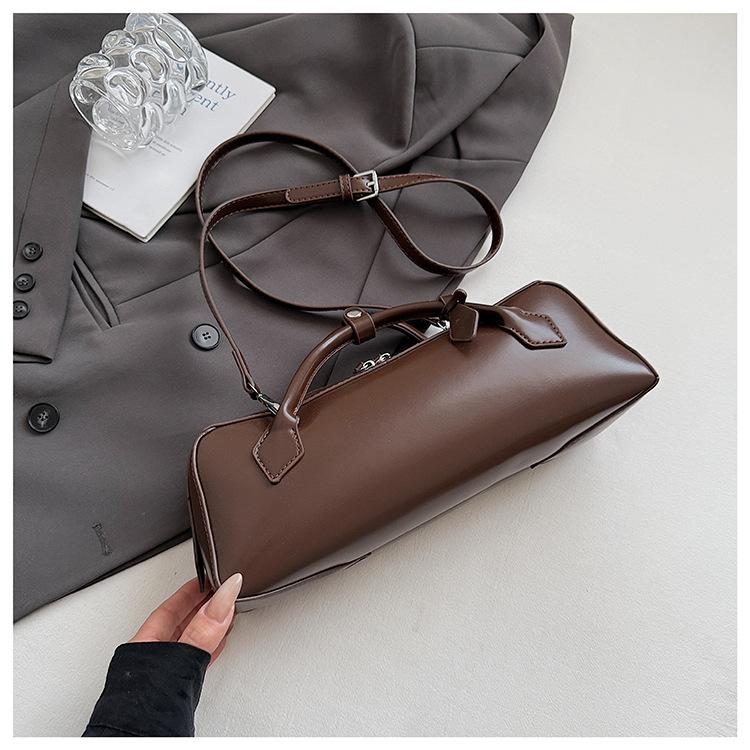 

2025 весна и лето новый трендовый ретро модный минималистичный стиль двойная молния персонализированная сумка-багет на плечо женская сумка-мессенджер Kusa