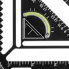 Rafter Square Tool Aluminum Alloy Triangular Ruler Protractor Carpenter Square with Jig Block for Wo
