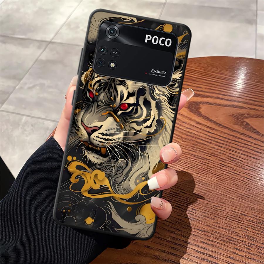 Case for Xiaomi Poco F8 X3 X4 X5 X7 Pro C75 C50 C61 M3 M4 M7 Pro C71 F3 F1 M5 Funda Phone Cover Cool Tiger Lion