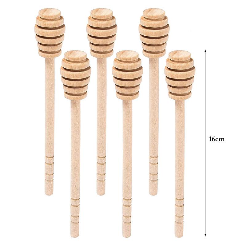 Wooden Honey Spoon Long Wood Honey Dipper Sticks Syrup Server Mixing Stirrer Serving Spoon for Honey Pot Kitchen Accessories