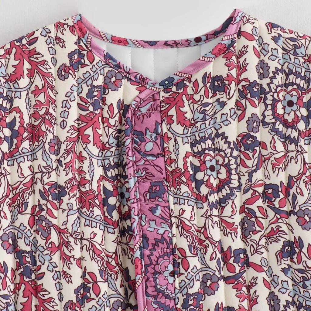 Summer New Products Women's Street Fashion Printed Quilted Cotton Vest Jacket