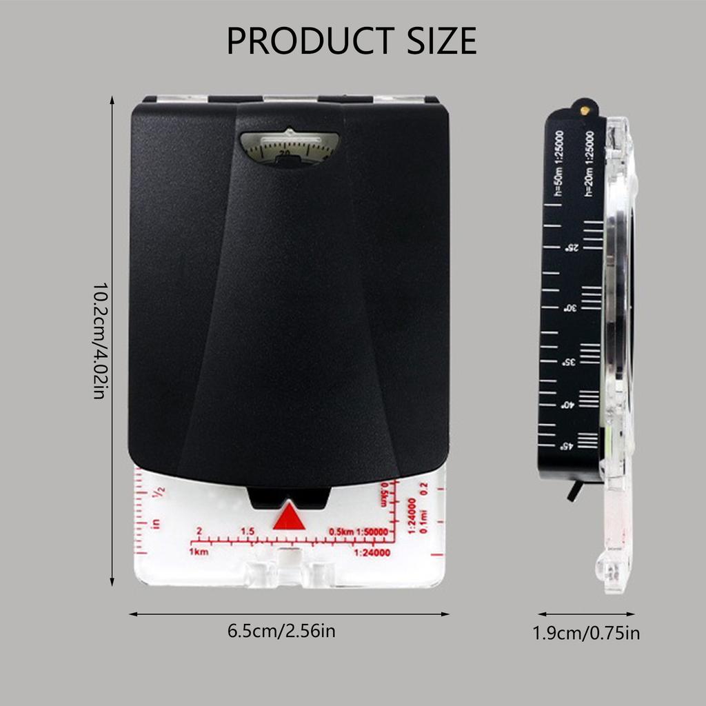 Outdoor Camping Orienteering Map Compasses Sighting Glass Compasses With Adjustable Declination and Neck Strap Easy Use