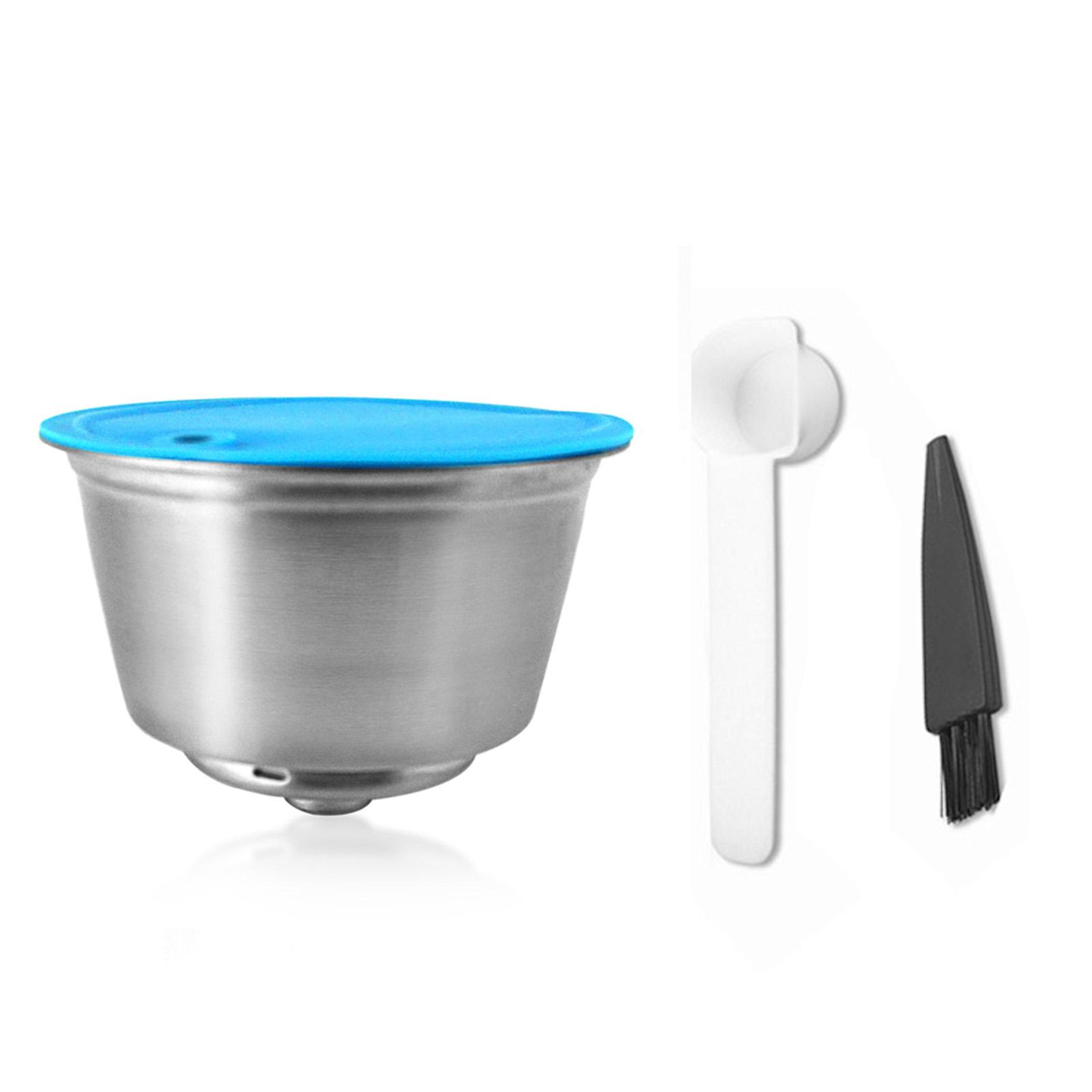 

Многоразовые кофейные капсулы из нержавеющей стали, фильтры-чашки для кофеварки, вместимость 0,35 унции, для Dolce Gusto EDG466 EDG606 серебряный