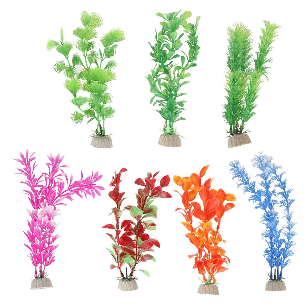 7Pcs Artificial Aquatic Plants Simulation Plastic Aquarium Aquatic Decoration for Aquarium Home Office