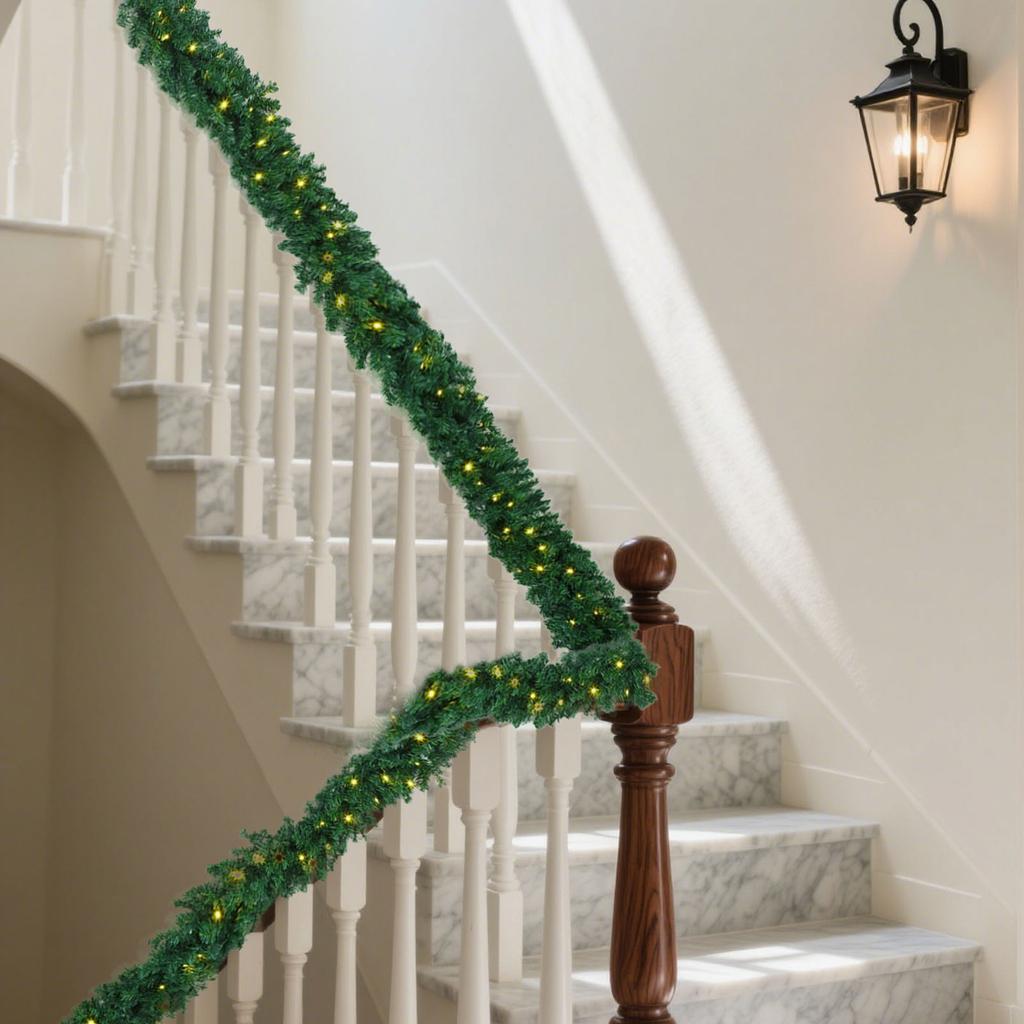 Christmas Tree PVC Lamp Rattan Christmas Wreath Door Hanging Christmas Decorations.