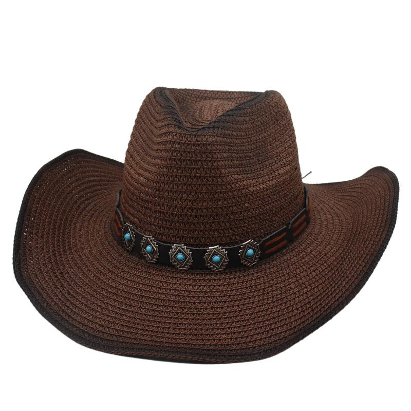 Straw Hat Wide Hat Straw Hat Men'S And Women'S Summer Sun Protection Sun Hat Beach Seaside Vacation Sun Hat