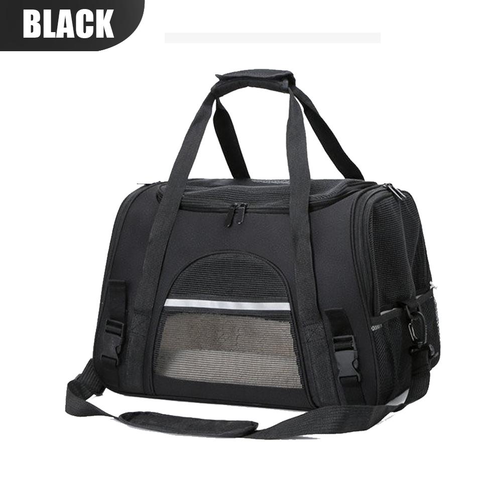 

Товары для собак и кошек Мягкая сумка-переноска для домашних животных с защитными молниями для путешествий на открытом воздухе Дышащий рюкзак для щенков и кошек Сумка для домашних животных чёрный