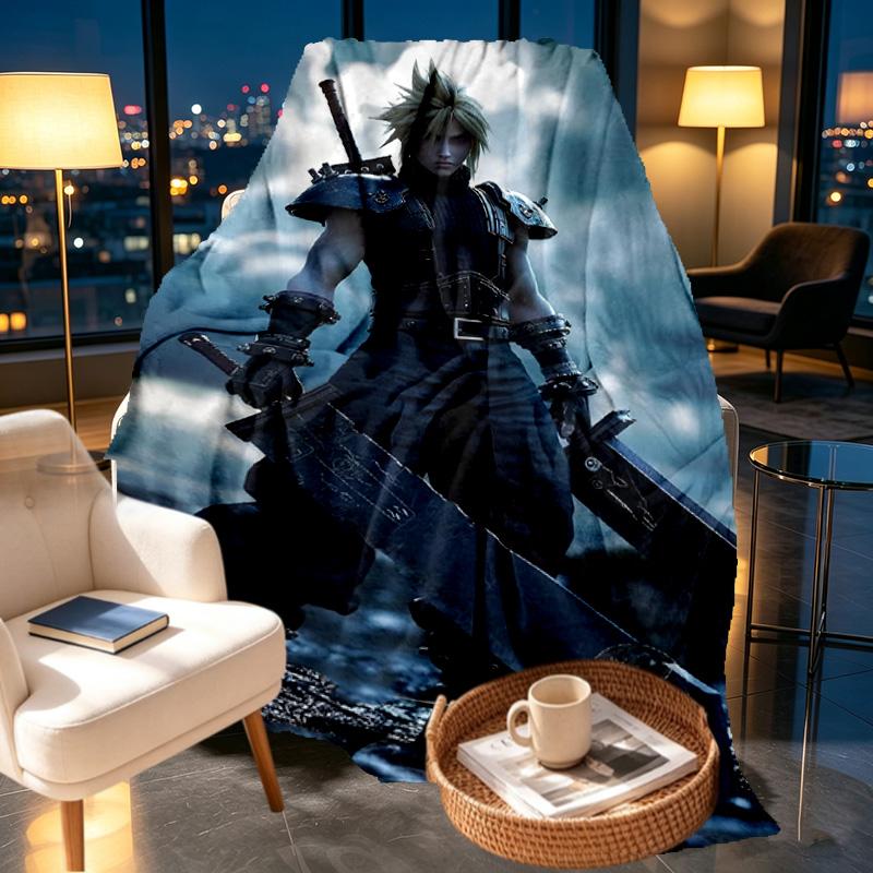 Final Fantasy Print Blanket - Soft & Comfortable, for Bedroom, Travel, Sofa, Home Decoration - Birthday Christmas Gift for Friend