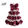 Decorative Yarn Tree for Bookshelves DIY Crochet Christmas Kit Beginner-Friendly Xmas Craft Kit with Bow Handmade Fairy Tale Project And Faux
