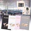 Fashion Passport Protector World Pattern Travel Passport Clip Wallet Gift PU Leather Card Holder Unisex Storage Bag.-zmt