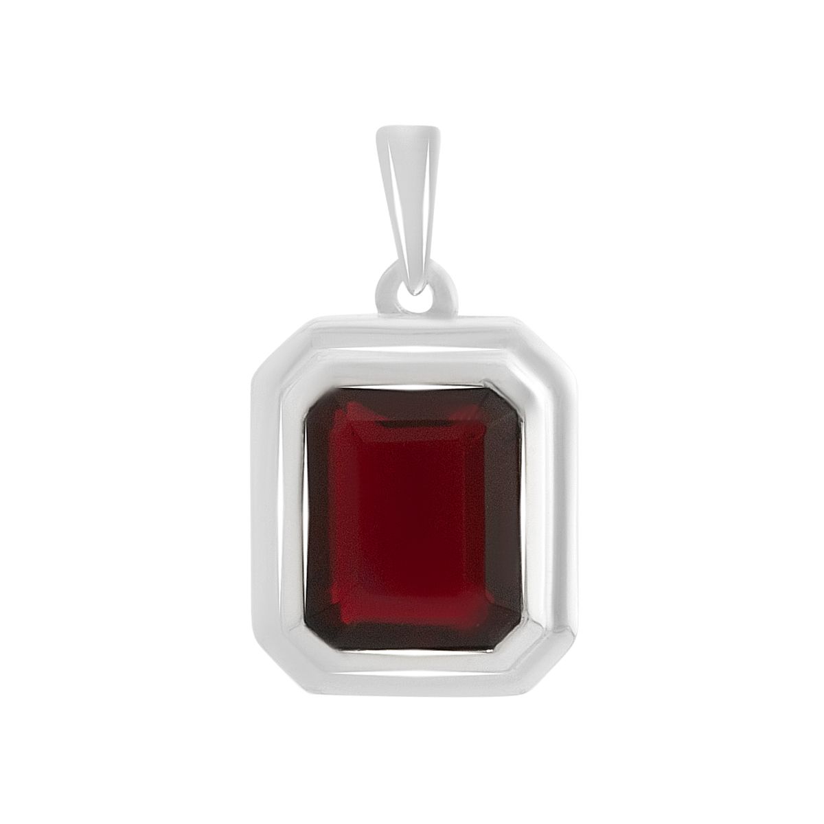 

Срібна підвіска з гранатом нано 2.625ct (60002198) темні цукерки apple червоний колір