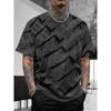 T-shirt Stampa Digitale 3D Top Manica Corta da Ragazzo e Uomo Versatile Traspirante