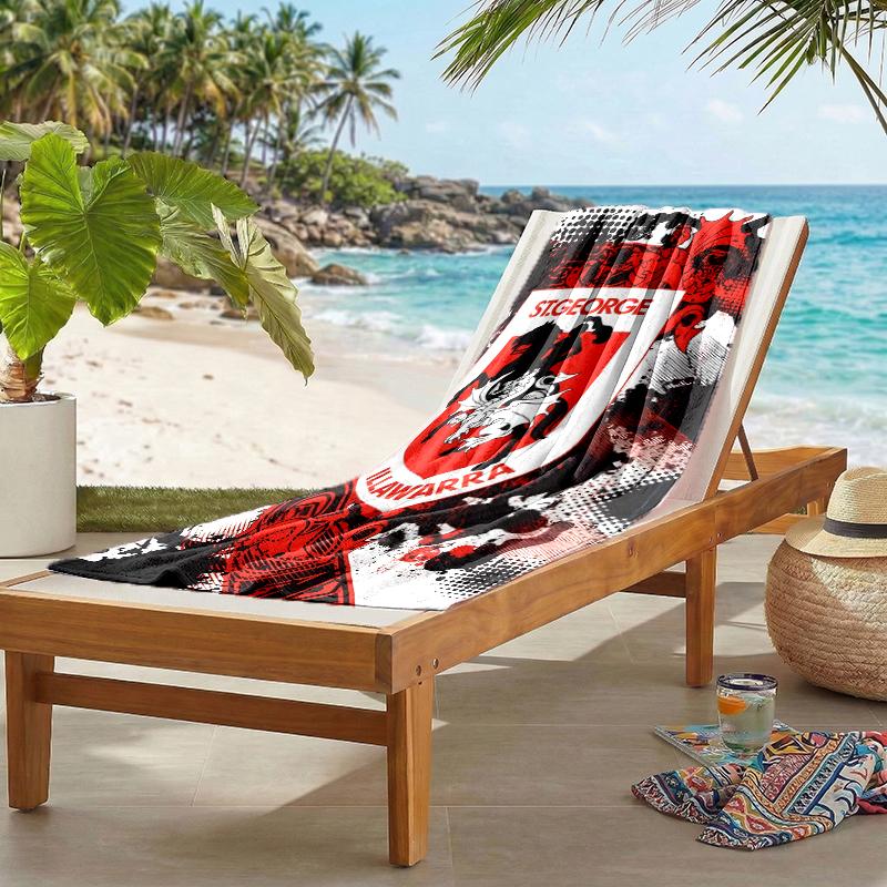 St George Illawarra Fashion Beach Towel: Ideal for Summer Adventures Soft, absorbent and quick drying suitable for swimming and bathing