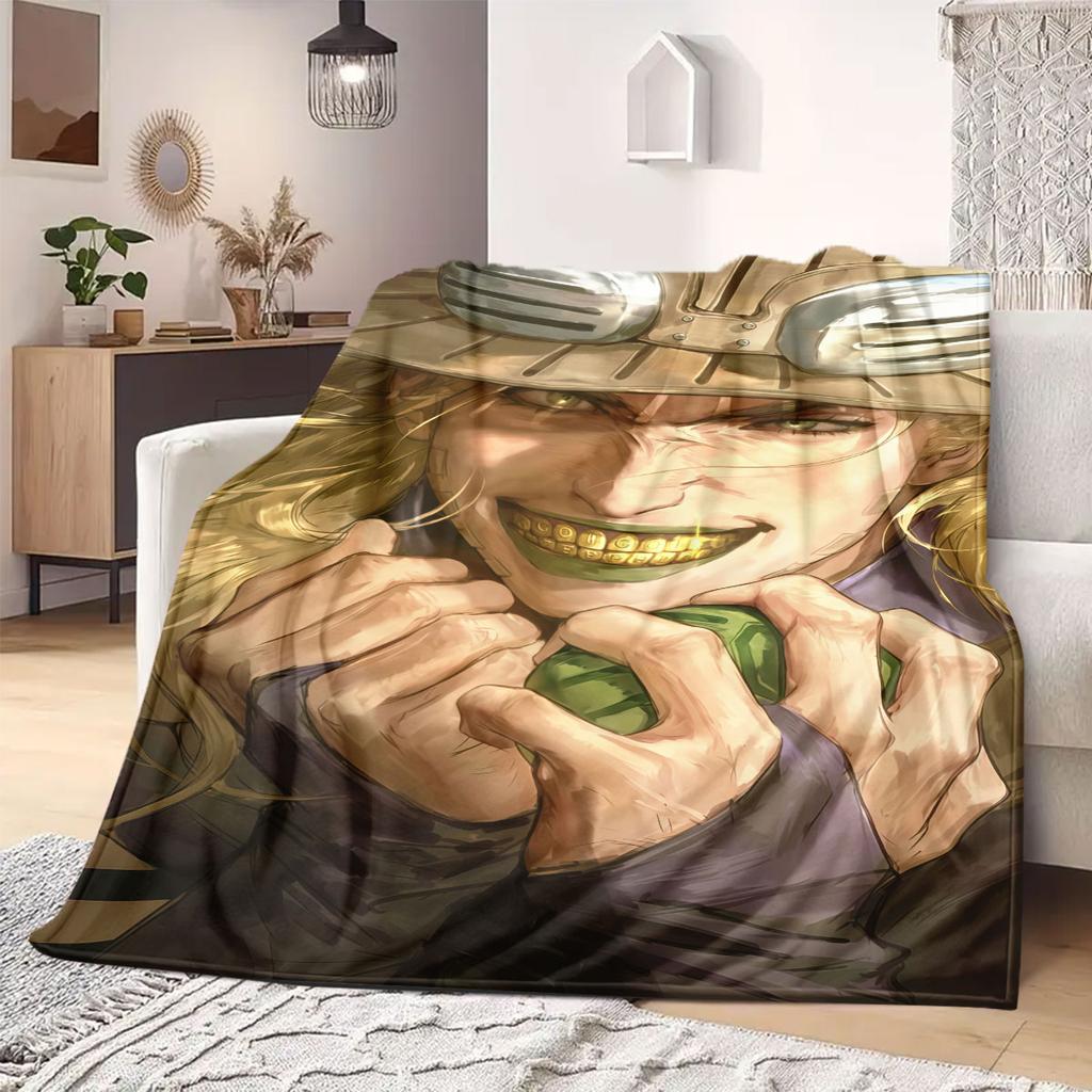 JOJO Anime Flanelldecke Warm, Gemütlich, Geeignet für Schlafzimmer, Sofas, Betten, Stühle, Picknicks, Reisen
