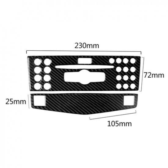 Carbon Fiber Console CD Panel Trim For Mercedes-Benz C Class W204 2007-10 Type D
