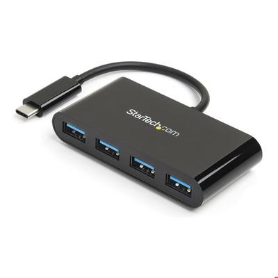 USB-C Hub - STARTECH.COM - 4 porty - Napájení ze sběrnice - USB 3.0 - Černý