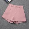 Women's High-Waisted Black A-Line Wide-Leg Slimming Shorts - Spring 2022 Korean Style