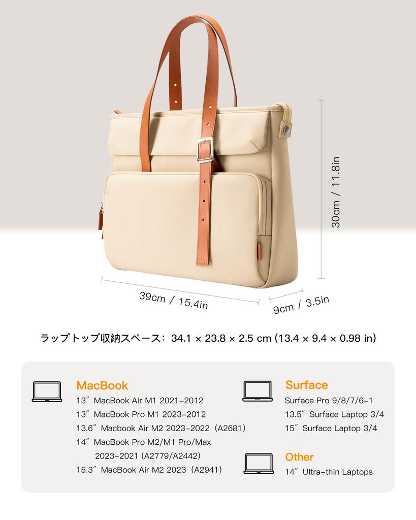 Inateck Tote Large Capacity Shoulder Handbag for and Fits Stylish Women's 2-Way Bag, Multi-Pocket Bag, Walking, Shopping, Travel, Commuting, School,
