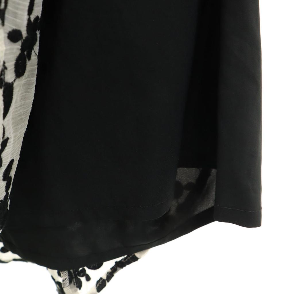 Unused CLANE Flower Pattern Five-quarter Sleeve Embroidery One Piece 1 Women Used