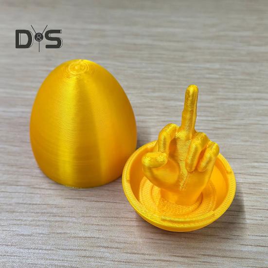 Easter Egg Middle Finger Prank Gift for Men Women 3D Printed Rude Egg Gag Hilarious Surprise Gift Unique Adult Joke Toy