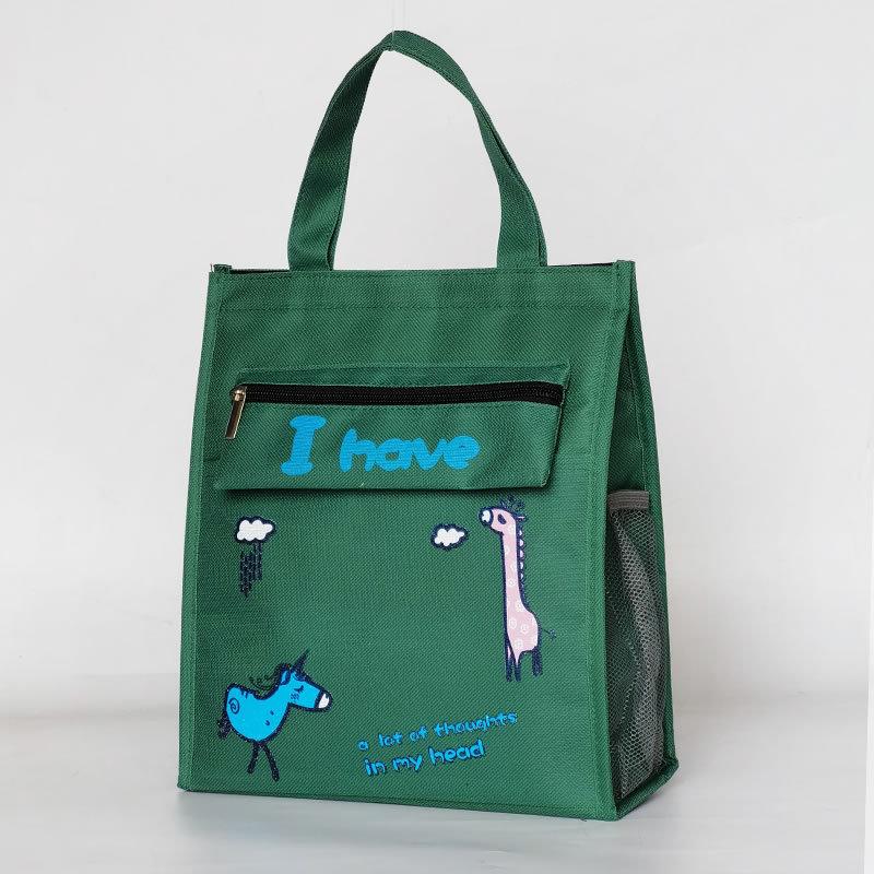 Lunch Box Handbag Student Cartoon Lunch  Bag with Large Capacity Thickened Insulation Cute Children's Hand-held Bento Lunch Bag Student Tutoring Bag