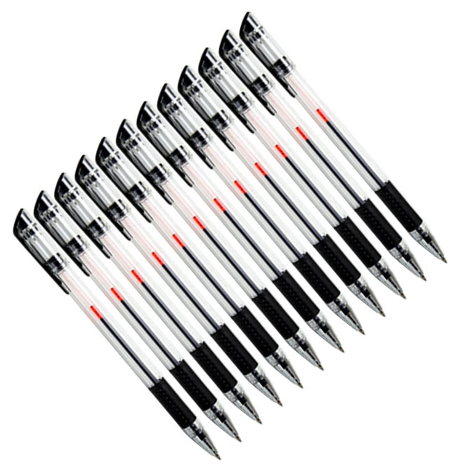 

Черная гелевая ручка 0,5 мм, плавное письмо, удобный захват, гелевые ручки с шариковым стержнем для офиса, школы