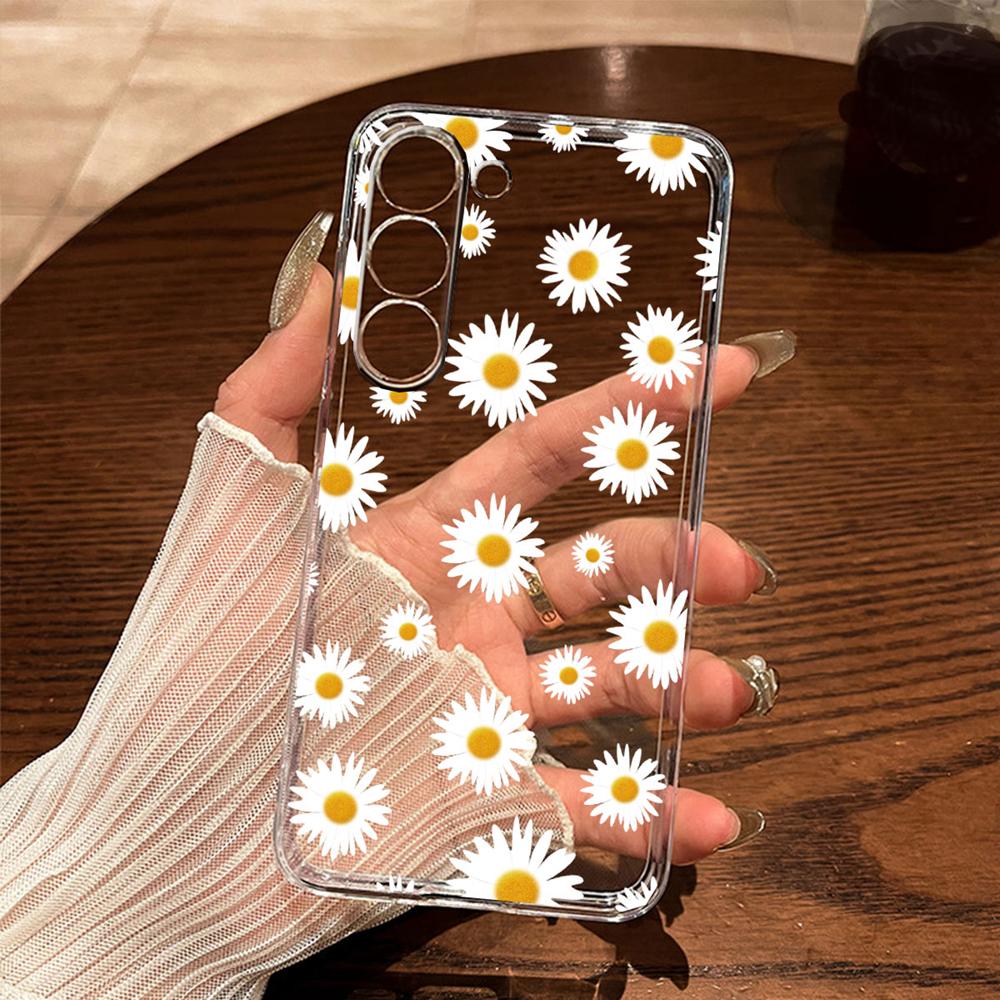 Monstera Deliciosa Lavender Floral Phone Case For Samsung Galaxy A56 A16 A26 A36 A37 A57 A21S A53 A33 A73 A12 Transparent Cover