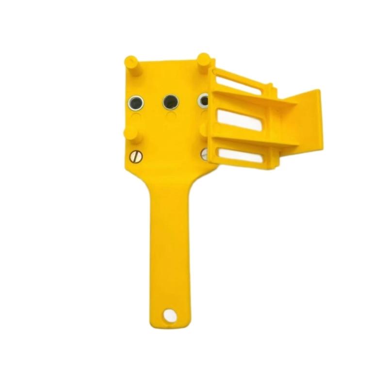 Convenient Portable Hole Punch For Woodworkers Featuring Sturdy Plastic Construction And Easy Operation Drill Guide