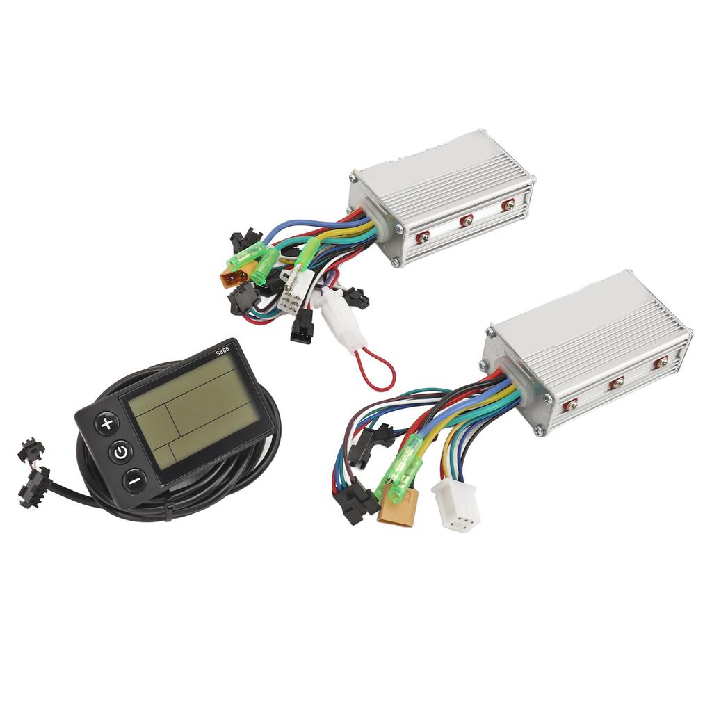 24V 36V 48V 500W 25A Electric Bicycle Controller Kit Dual Drive Speed Control with Clear LCD Screen