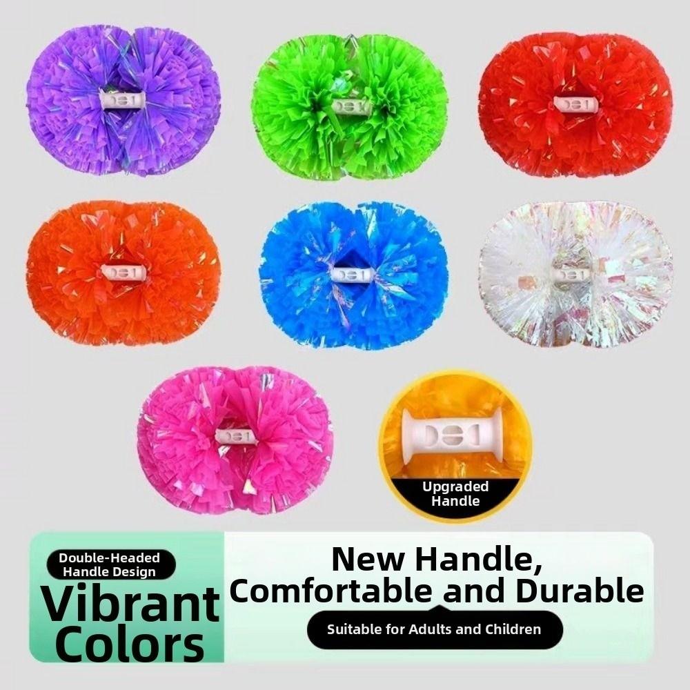 New 26cm Kids Game Pom Poms PET Multicolors Cheerleader Holding Flowers Come On Props Sports Match Vocal Ball Club Supplies
