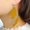 1 Pair Piercing Exquisite Charming Drop Earrings Multi Layer Leaves Dangle Hook Earrings Fashion Jewelry